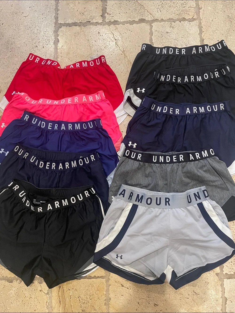 TEN PAIRS! Under Armour Women's Athletic Shorts-loose fit size Medium - Picture 1 of 6